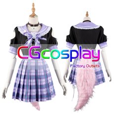 画像8: 「一部在庫」バーチャルYouTuber　Vtuber　博衣こより　白＆黒制服　全セット 　尻尾追加可　コスプレ衣装  セーターコート追加可 (8)