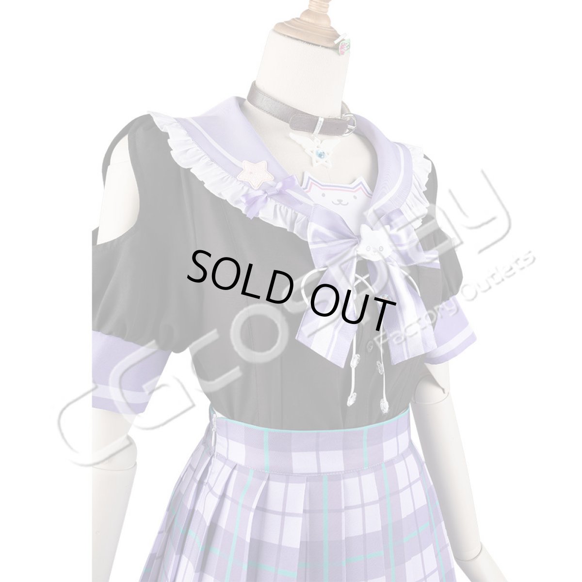 画像11: 「一部在庫」バーチャルYouTuber　Vtuber　博衣こより　白＆黒制服　全セット 　尻尾追加可　コスプレ衣装  セーターコート追加可 (11)