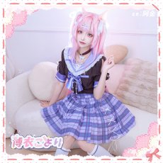 画像2: 「一部在庫」バーチャルYouTuber　Vtuber　博衣こより　白＆黒制服　全セット 　尻尾追加可　コスプレ衣装  セーターコート追加可 (2)