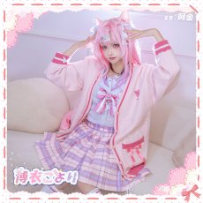 画像4: 「一部在庫」バーチャルYouTuber　Vtuber　博衣こより　白＆黒制服　全セット 　尻尾追加可　コスプレ衣装  セーターコート追加可 (4)