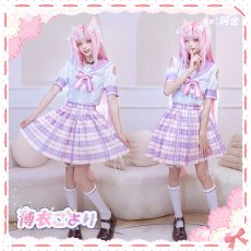 画像6: 「一部在庫」バーチャルYouTuber　Vtuber　博衣こより　白＆黒制服　全セット 　尻尾追加可　コスプレ衣装  セーターコート追加可 (6)