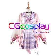画像15: 「一部在庫」バーチャルYouTuber　Vtuber　博衣こより　白＆黒制服　全セット 　尻尾追加可　コスプレ衣装  セーターコート追加可 (15)