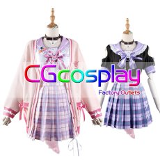 画像7: 「一部在庫」バーチャルYouTuber　Vtuber　博衣こより　白＆黒制服　全セット 　尻尾追加可　コスプレ衣装  セーターコート追加可 (7)