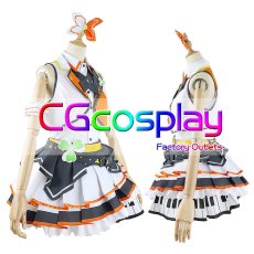 画像12: プロジェクトセカイ カラフルステージ！ プロセカ　MORE MORE JUMP！　花里みのり　コスプレ衣装　新バージョン (12)
