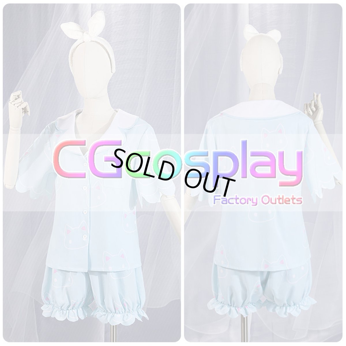 画像12: 「一部在庫」　ブルーアーカイブ　早瀬ユウカ（パジャマ）　コスプレ衣装　枕追加可 (12)