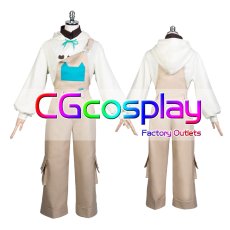 画像1: バーチャルYouTuber　Vtuber　かなえ　パーカー×オーバーオール衣装　コスプレ衣装 (1)
