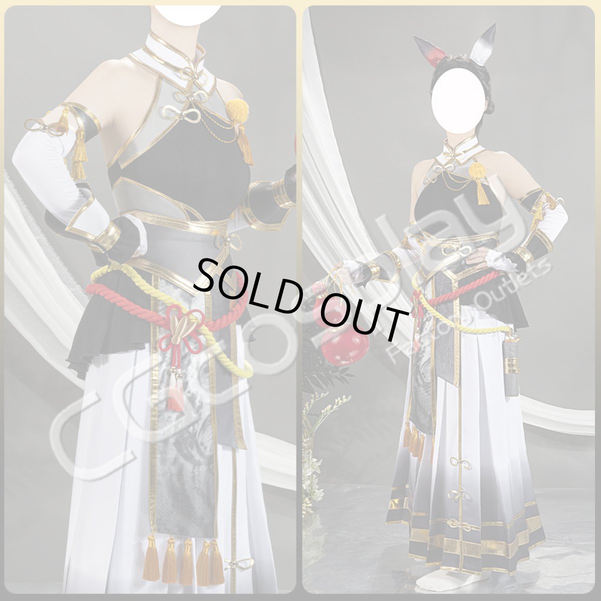 画像12: 「一部在庫」ウマ娘プリティーダービー 　ウマ娘　雅号・墨龍　カツラギエース　コスプレ衣装　ヒョウタン道具追加可 (12)