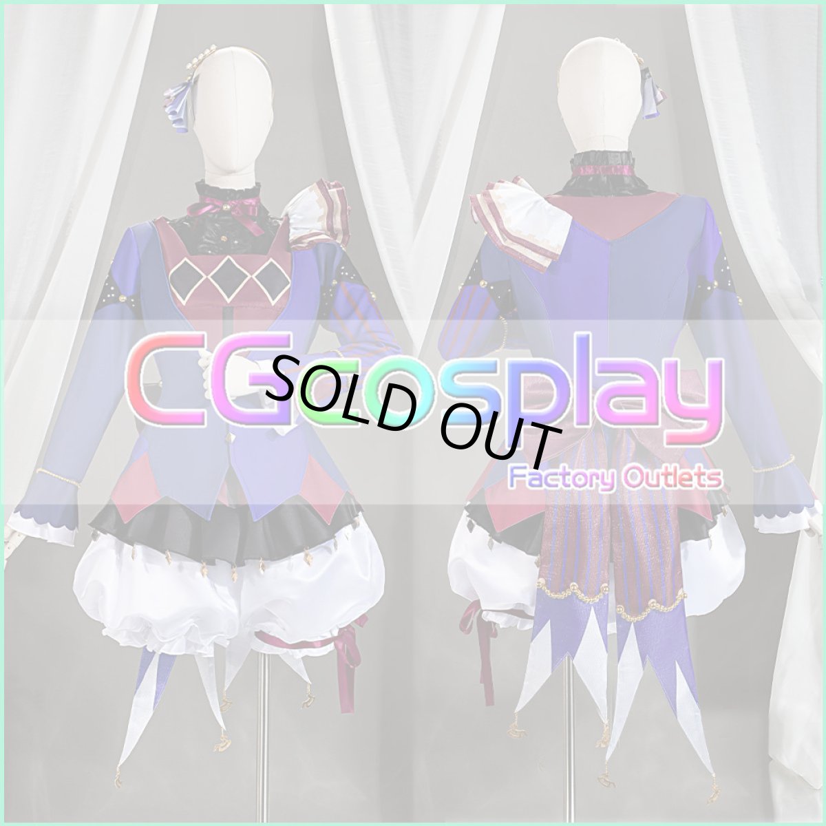 画像7: 「一部在庫」プロジェクトセカイ カラフルステージ!feat.初音ミク　Sway Clown　思い知らされた差　草薙 寧々　コスプレ衣装 (7)