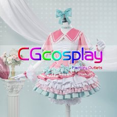 画像1: 「一部在庫」BanG Dream!（バンドリ！）　Pastel＊Palettes　ふわふわハート♡　丸山彩　コスプレ衣装 (1)