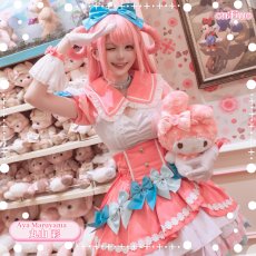 画像3: タイムセール25％off!!　「一部在庫」BanG Dream!（バンドリ！）　Pastel＊Palettes　ふわふわハート?　丸山彩　コスプレ衣装 (3)