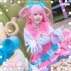 画像4: タイムセール25％off!!　「一部在庫」BanG Dream!（バンドリ！）　Pastel＊Palettes　ふわふわハート?　丸山彩　コスプレ衣装 (4)