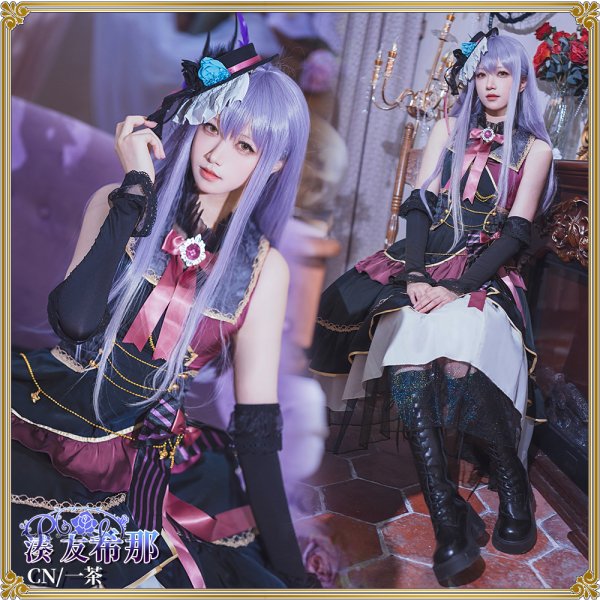 hide コスプレ衣装 DAHLIA ダリア 限界破裂 ベロアワンピ 着丈82 Roselia 10周年衣装 湊友希那 コスプレ衣装