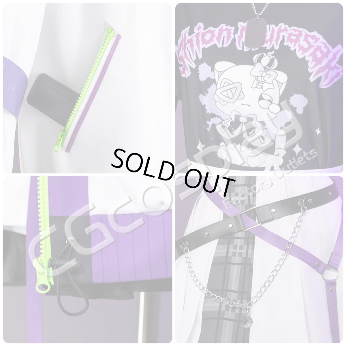 画像10: 「一部在庫」バーチャルYouTuber　VTuber　ホロライブ　紫咲シオン　新衣装　コスプレ衣装 (10)