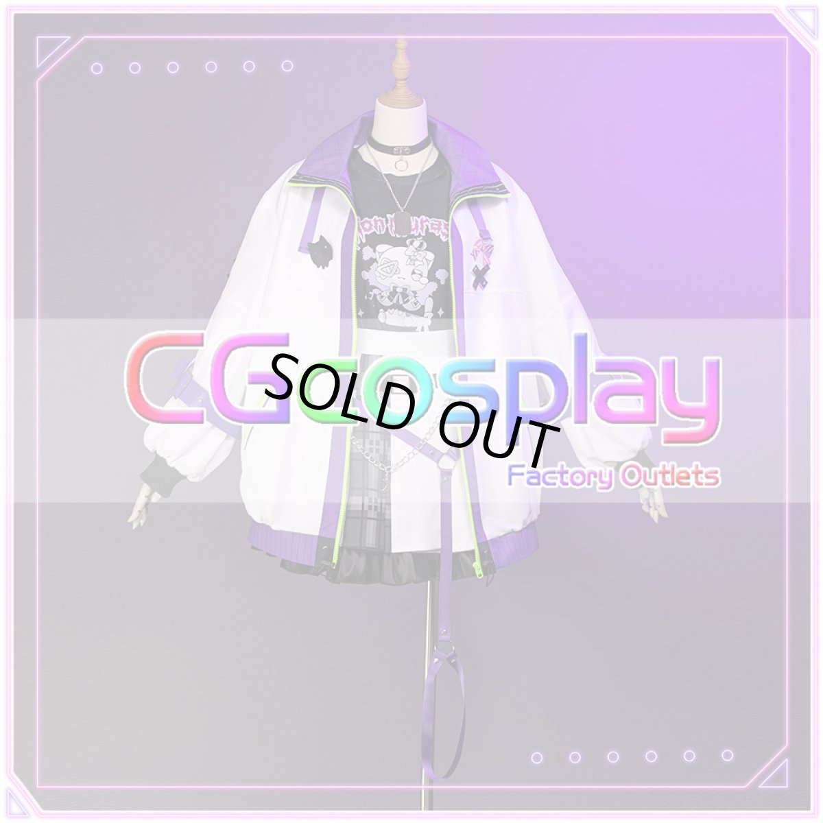 画像2: 「一部在庫」バーチャルYouTuber　VTuber　ホロライブ　紫咲シオン　新衣装　コスプレ衣装 (2)