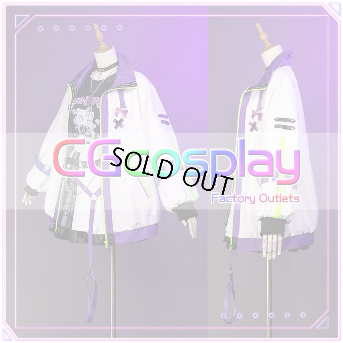 画像4: 「一部在庫」バーチャルYouTuber　VTuber　ホロライブ　紫咲シオン　新衣装　コスプレ衣装 (4)