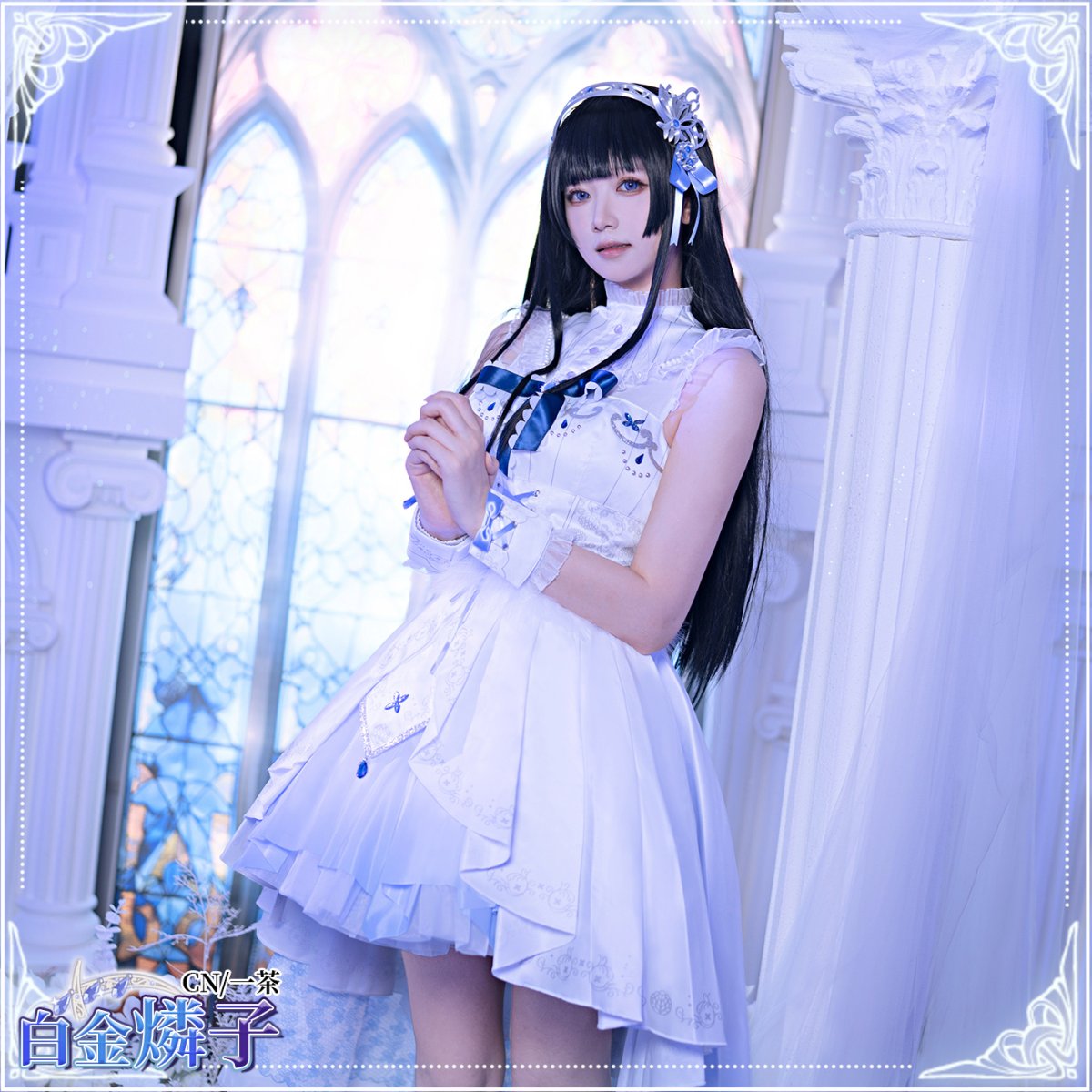 画像2: 「一部在庫」BanG Dream!（バンドリ！）　Roselia　話だけでも　白金燐子　コスプレ衣装 (2)