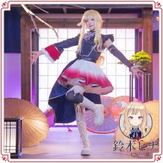 画像4: 「一部在庫」バーチャルYouTuber　Vtuber　HIMEHINA　「藍の華」　鈴木ヒナ　田中ヒメ　ライブ衣装　コスプレ衣装 (4)