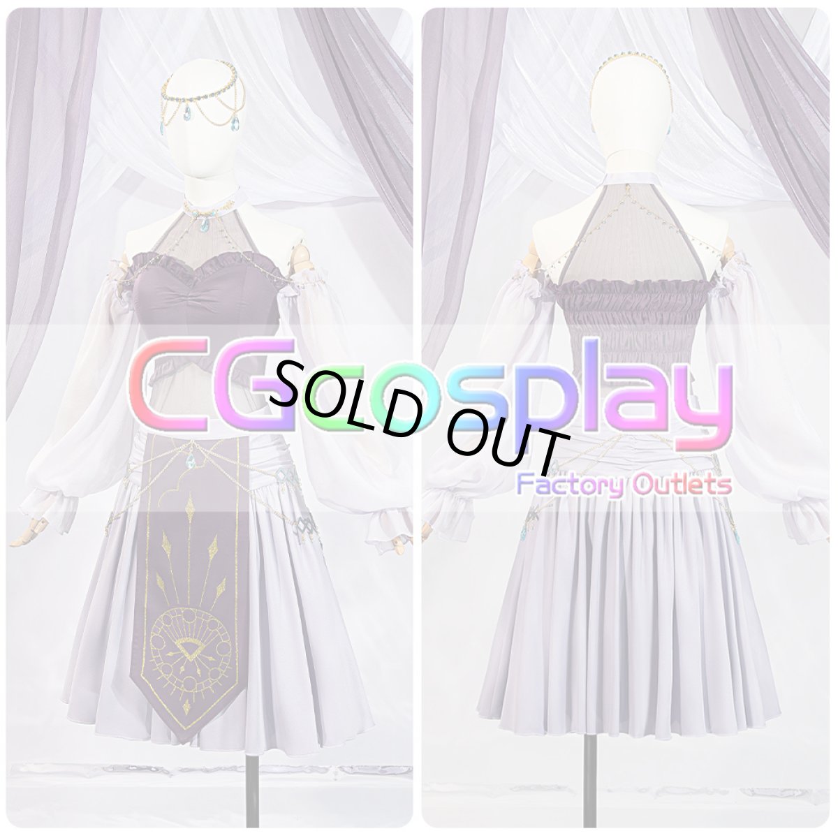 画像6: 20%off 「一部在庫」BanGDream!（バンドリ！）　Roselia　「Sei　stark」　ライブ衣装　氷川紗夜　コスプレ衣装 (6)