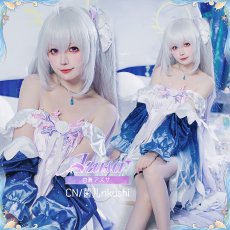 画像1: 20%off　「一部在庫」ブルーアーカイブ　ブルアカ　白洲アズサ　KACOKACO水族館コラボ　コスプレ衣装 (1)