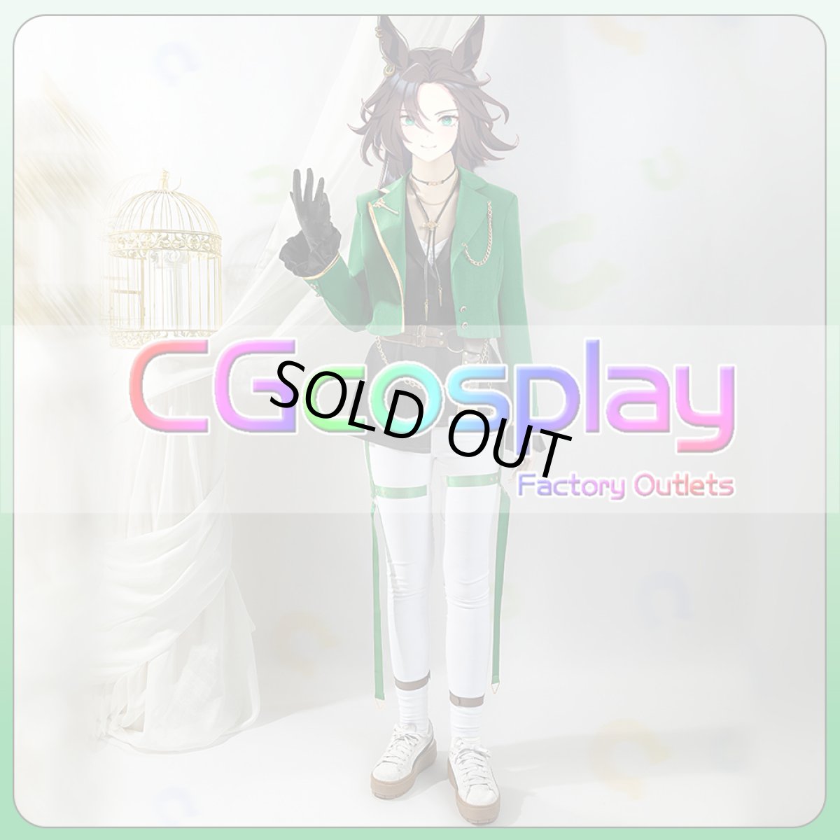 画像8: 「一部在庫」ウマ娘プリティーダービー 　ウマ娘　スピードシンボリ　コスプレ衣装 (8)