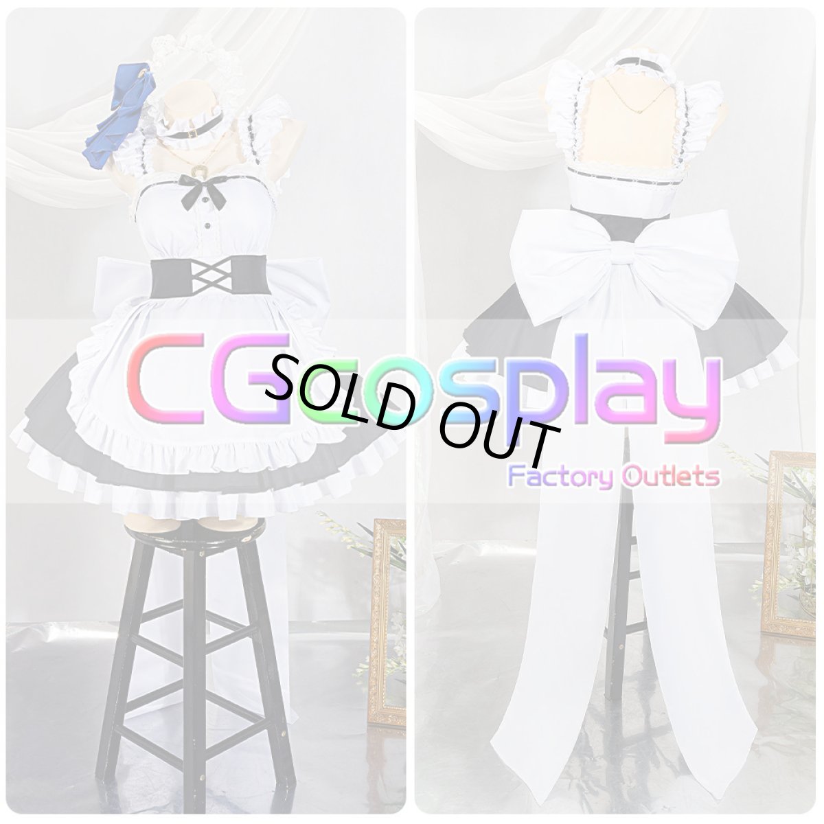 画像10: 「一部在庫」ウマ娘プリティーダービー 　ウマ娘　トウカイテイオー　メイド服　コスプレ衣装 (10)