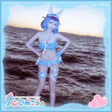 画像1: 「一部在庫」バーチャルYouTuber　Vtuber　兎田ぺこら　水着 　全セット　コスプレ衣装 (1)