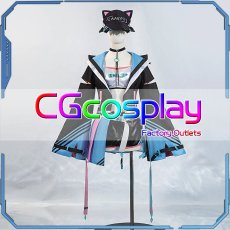 画像1: 「一部在庫」バーチャルYouTuber　Vtuber　ホロライブ　雪花ラミィ　サイバー衣装　コートVer.　コスプレ衣装 (1)