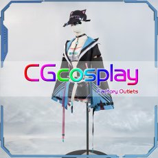 画像4: 「一部在庫」バーチャルYouTuber　Vtuber　ホロライブ　雪花ラミィ　サイバー衣装　コートVer.　コスプレ衣装 (4)