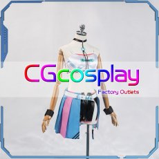 画像6: 「一部在庫」バーチャルYouTuber　Vtuber　ホロライブ　雪花ラミィ　サイバー衣装　コートVer.　コスプレ衣装 (6)