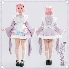 画像1: バーチャルYouTuber　Vtuber　和風メイド　結城さくな　コスプレ衣装 (1)