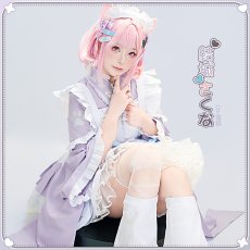 画像6: バーチャルYouTuber　Vtuber　和風メイド　結城さくな　コスプレ衣装 (6)