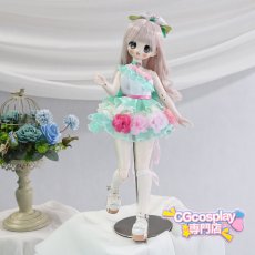 画像3: ドール衣装　洋服　ミントグリーン　チュール　フラワー　フェアリー　キュート　cos　コスプレ　BJD　1/4　球体関節人形　ドール用　アニメ　漫画　キャラクター　アニメキャラ (3)