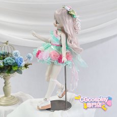 画像4: ドール衣装　洋服　ミントグリーン　チュール　フラワー　フェアリー　キュート　cos　コスプレ　BJD　1/4　球体関節人形　ドール用　アニメ　漫画　キャラクター　アニメキャラ (4)
