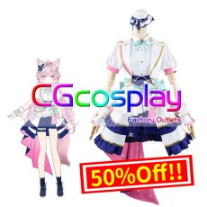 画像1: 50％off　在庫品（翌日発送）　（女性用Sサイズ）　バーチャルYouTuber　Vtuber　ホロライブ　博衣こより 　ブライト衣装　ズボンver.　コスプレ衣装 (1)