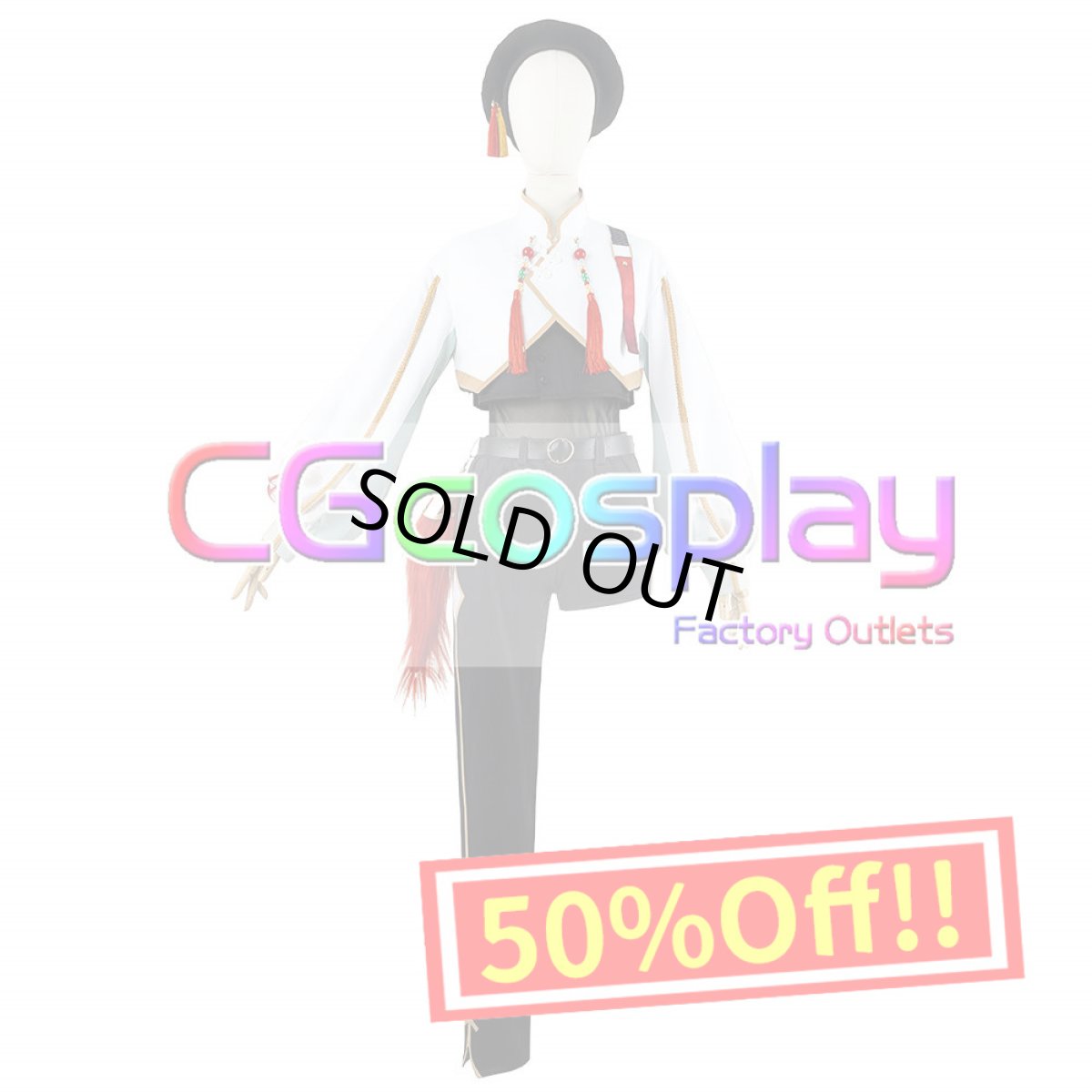 画像1: 50％off　在庫品（翌日発送）　（女性用Sサイズ）　バーチャルYouTuber　VTuber　緑　仙　3D新衣装　コスプレ衣装 (1)