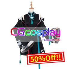 画像1: 50％off　在庫品（翌日発送）　（女性用Sサイズ）　バーチャルYouTuber　VTuber　チャイナストリート　緑　仙　コスプレ衣装 (1)