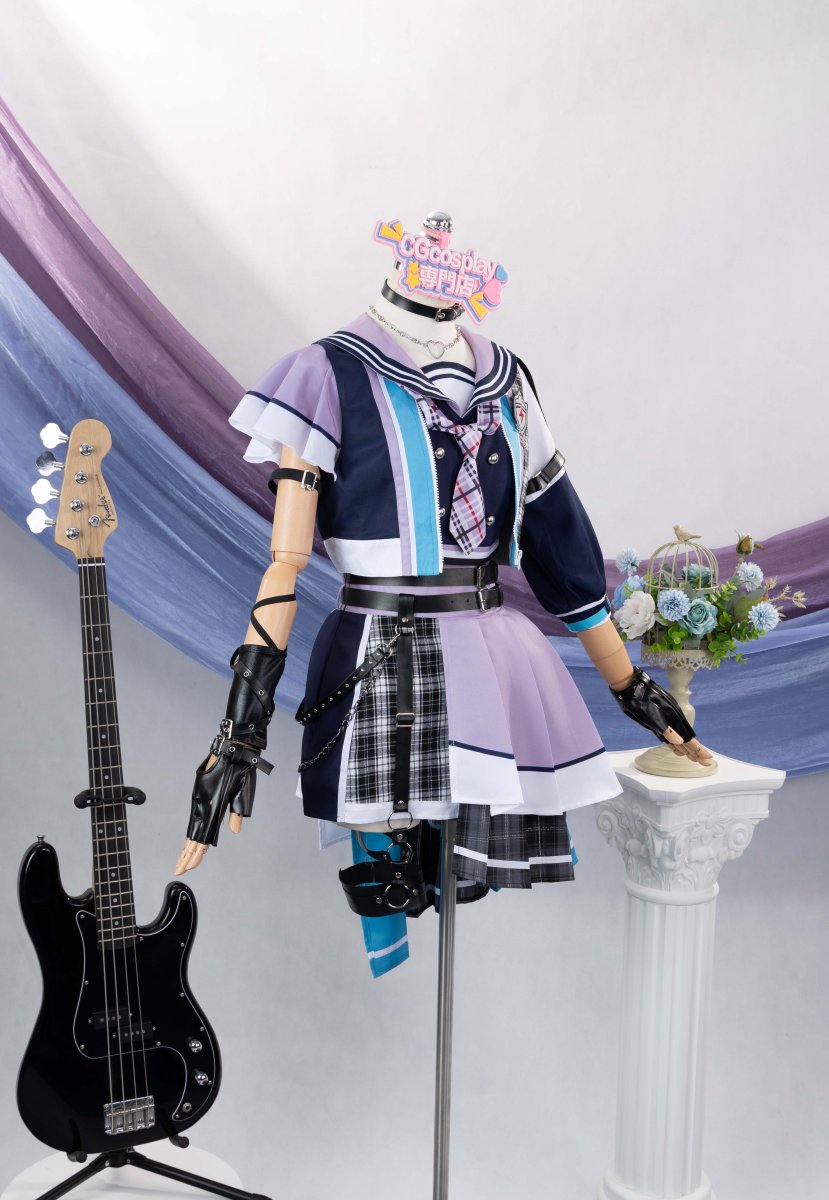 画像2: BanG Dream!（バンドリ！）　暁の空へ、輝く希望の船出ガチャ　美竹蘭　コスプレ衣装 (2)