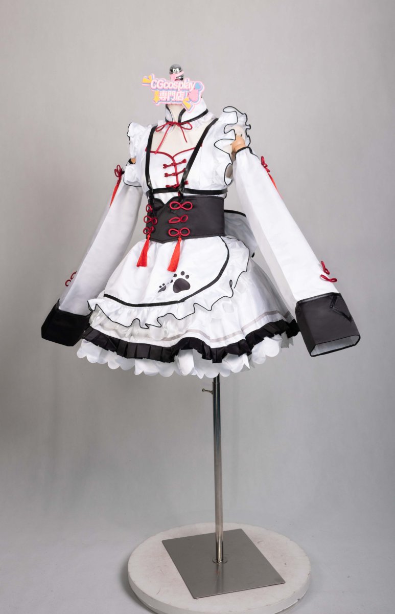 画像2: VTuber　花芽なずな　チャイナメイド　コスプレ衣装 (2)