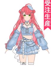 画像1: 受注生産　バーチャルYouTuber　VTuber　さくらみこ　MiComet　コスプレ衣装 (1)