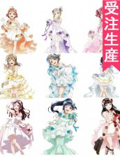 画像1: 受注生産　ラブライブ！サンシャイン!!　Aqours　ウェディング編　渡辺曜　高海千歌　国木田花丸　黒澤ダイヤ　黒澤ルビィ　津島善子　松浦果南　小原鞠莉　桜内梨子　コスプレ衣装 (1)
