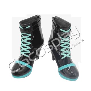 初音ミク レーシングミク cos靴 サイズ：24.5材質：PU レーシングミク2019 コスプレ靴 初音ミク レーシング 2019Ver