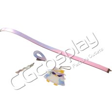 画像1: バーチャルYouTuber　VTuber　轟はじめ　初期2D　髪飾り+チャーム+チョーカー　コスプレ道具　コスプレ衣装 (1)