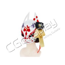 画像2: ブルーアーカイブ　狐坂ワカモ　仮面　コスプレ道具　コスプレ衣装 (2)
