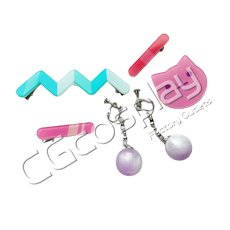 画像1: BanG Dream!（バンドリ！）　仲町あられ　耳飾り+髪飾り　コスプレ道具　コスプレ衣装 (1)