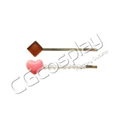 画像2: BanG Dream!（バンドリ！）　丸山彩　耳飾り+髪飾り　甘〜いのを召し上がれ　コスプレ道具　コスプレ衣装 (2)