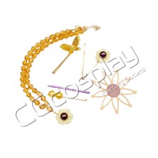 画像1: プロジェクトセカイ カラフルステージ！ feat. 初音ミク　鏡音リン　髪飾り+ネックレス　上映中はお静かに！　コスプレ道具　コスプレ衣装 (1)