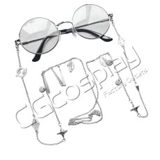 画像1: バーチャルYouTuber　VTuber　Uki Violeta(浮奇ヴィオレタ)　耳飾り+眼鏡　コスプレ道具　コスプレ衣装 (1)