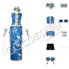 画像4: ラブライブ! School idol project 園田海未 チャイナドレス コスプレ衣装 (4)