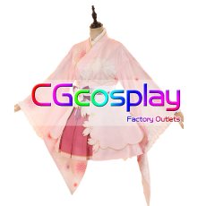 画像2: ラブライブ！サンシャイン!!　黒澤ルビィ　桜和装　コスプレ衣装 (2)