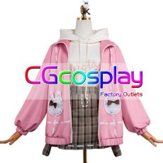 画像2: プロジェクトセカイ カラフルステージ！ feat. 初音ミク　草薙寧々　お出かけ服　おさんぽうさちゃんコーデ　コスプレ衣装 (2)